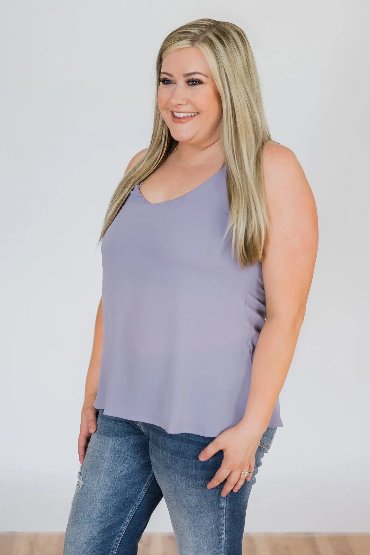Brighten My Day Tank Top- Lilac