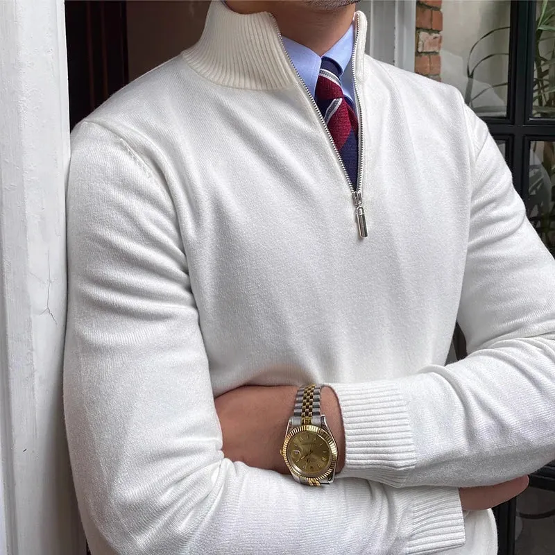 Bristol – Zipper Stand Collar Sweater