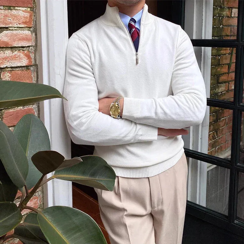 Bristol – Zipper Stand Collar Sweater