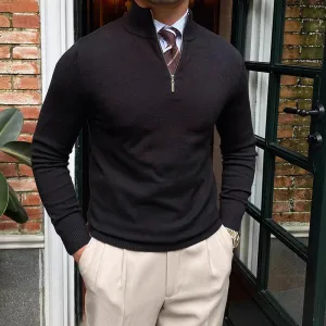 Bristol – Zipper Stand Collar Sweater