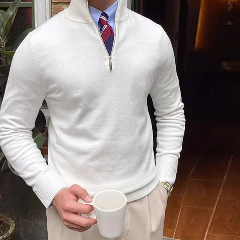 Bristol – Zipper Stand Collar Sweater