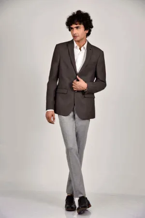 Brown Woven Blazer