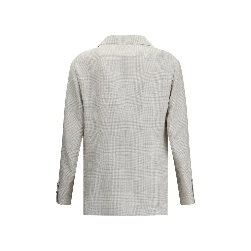 Brunello Cucinelli Check pattern linen Blazer