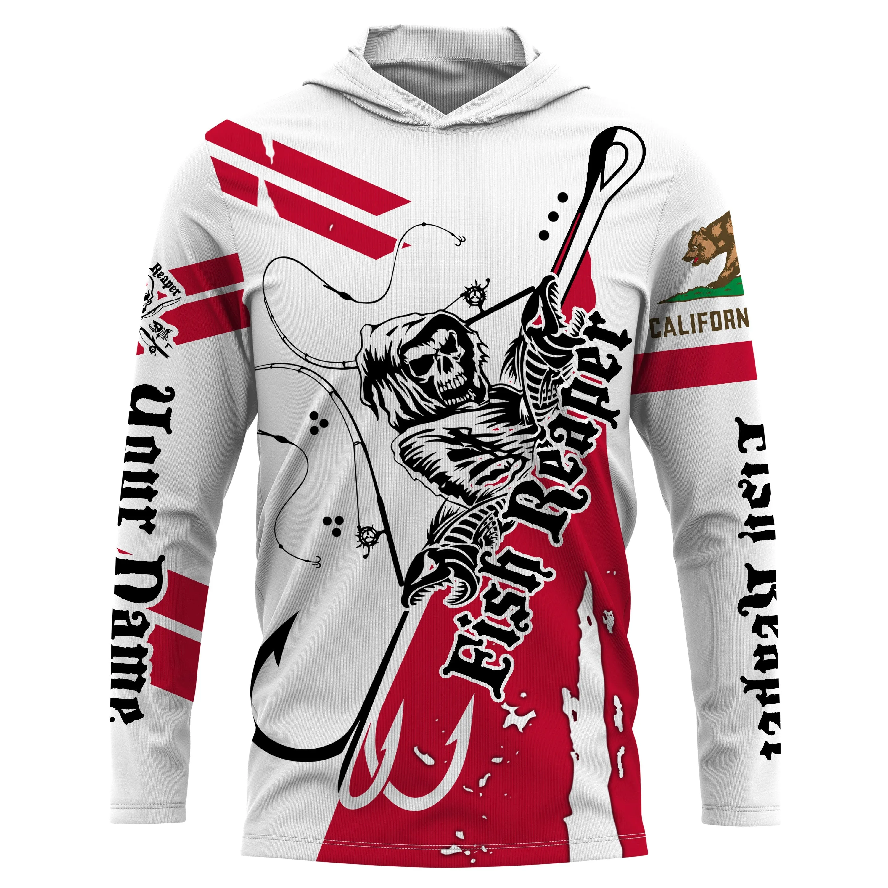 California Fishing Fish reaper Custom  Long Sleeve performance Fishing Shirts IPHW1637