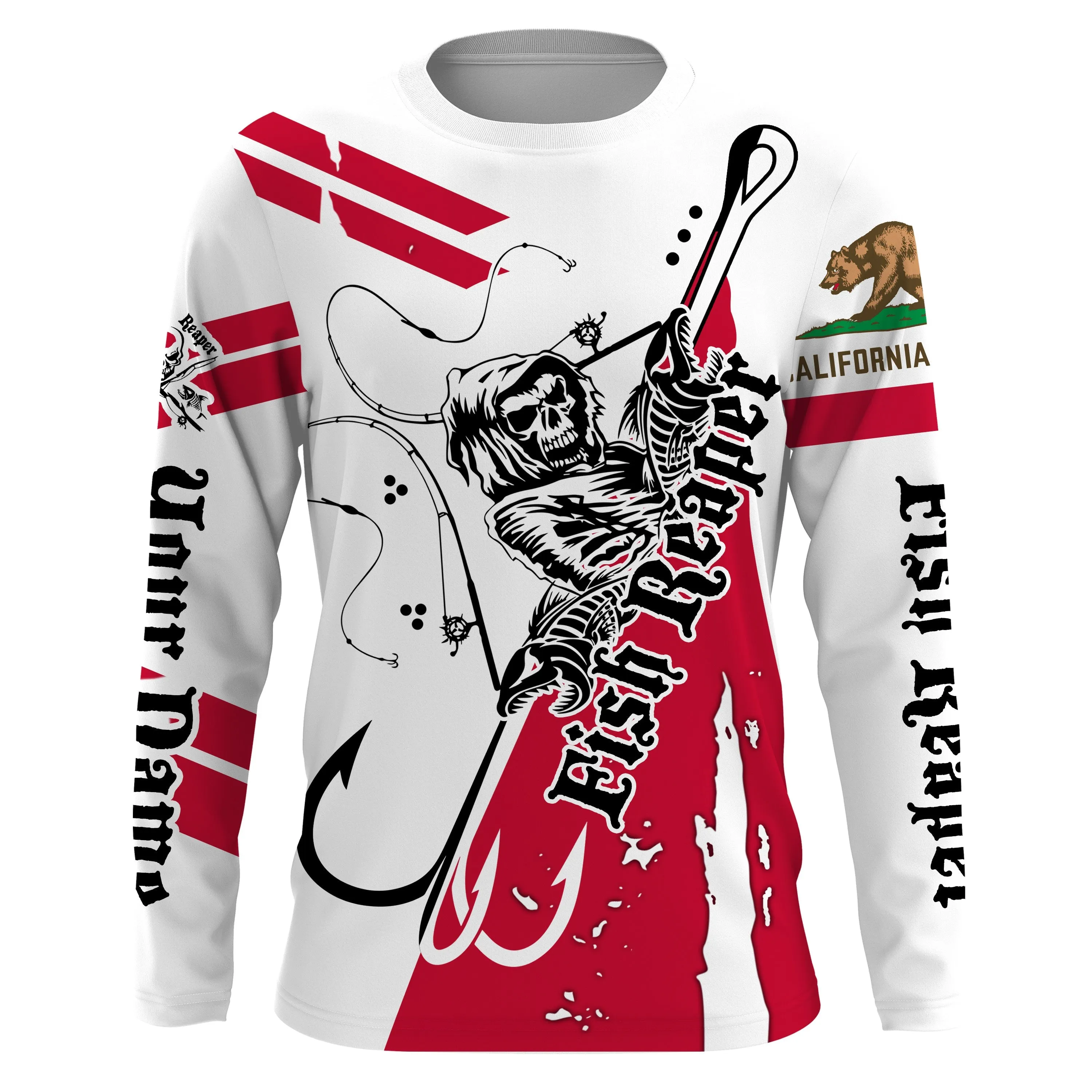 California Fishing Fish reaper Custom  Long Sleeve performance Fishing Shirts IPHW1637