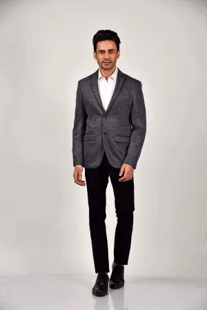 Charcoal Knitted Blazer
