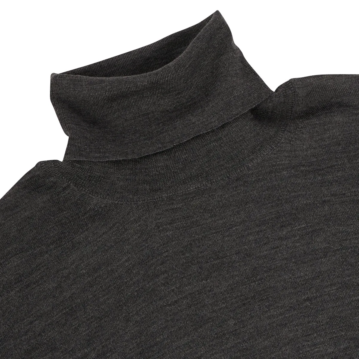 Charcoal Merino Roll Neck
