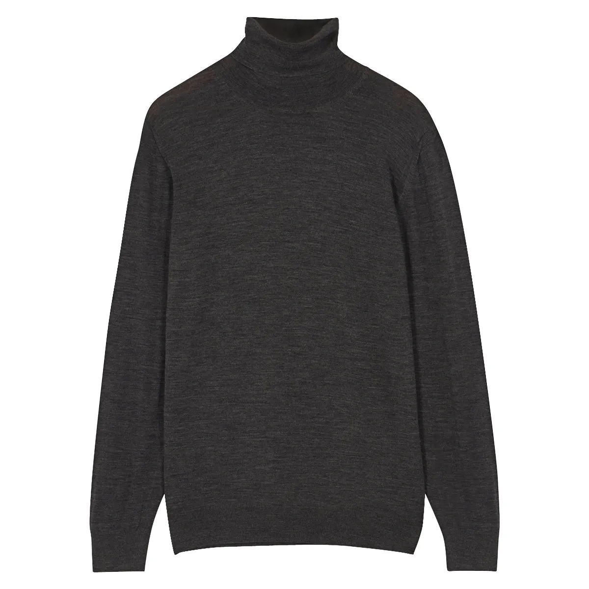 Charcoal Merino Roll Neck