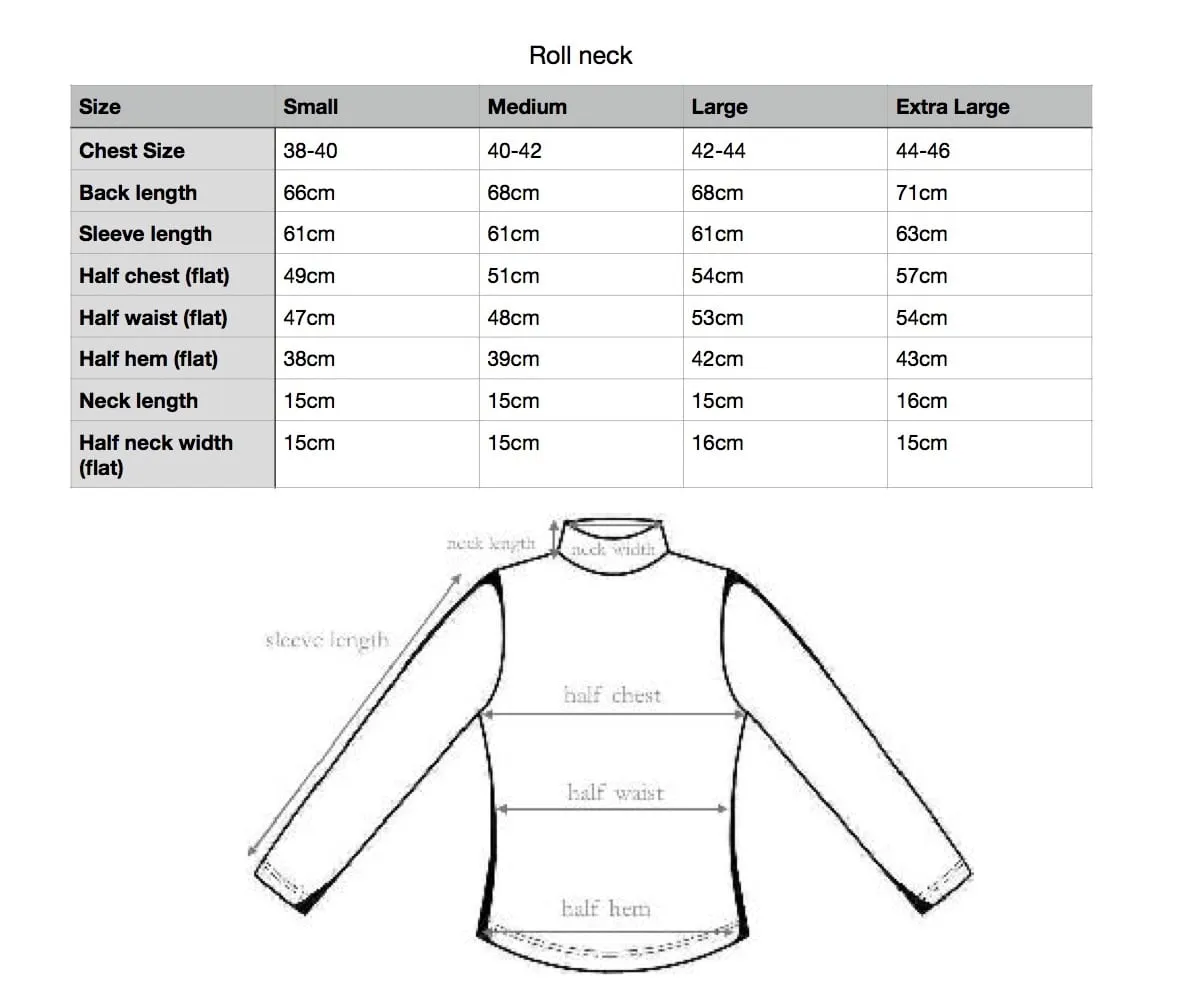 Charcoal Merino Roll Neck