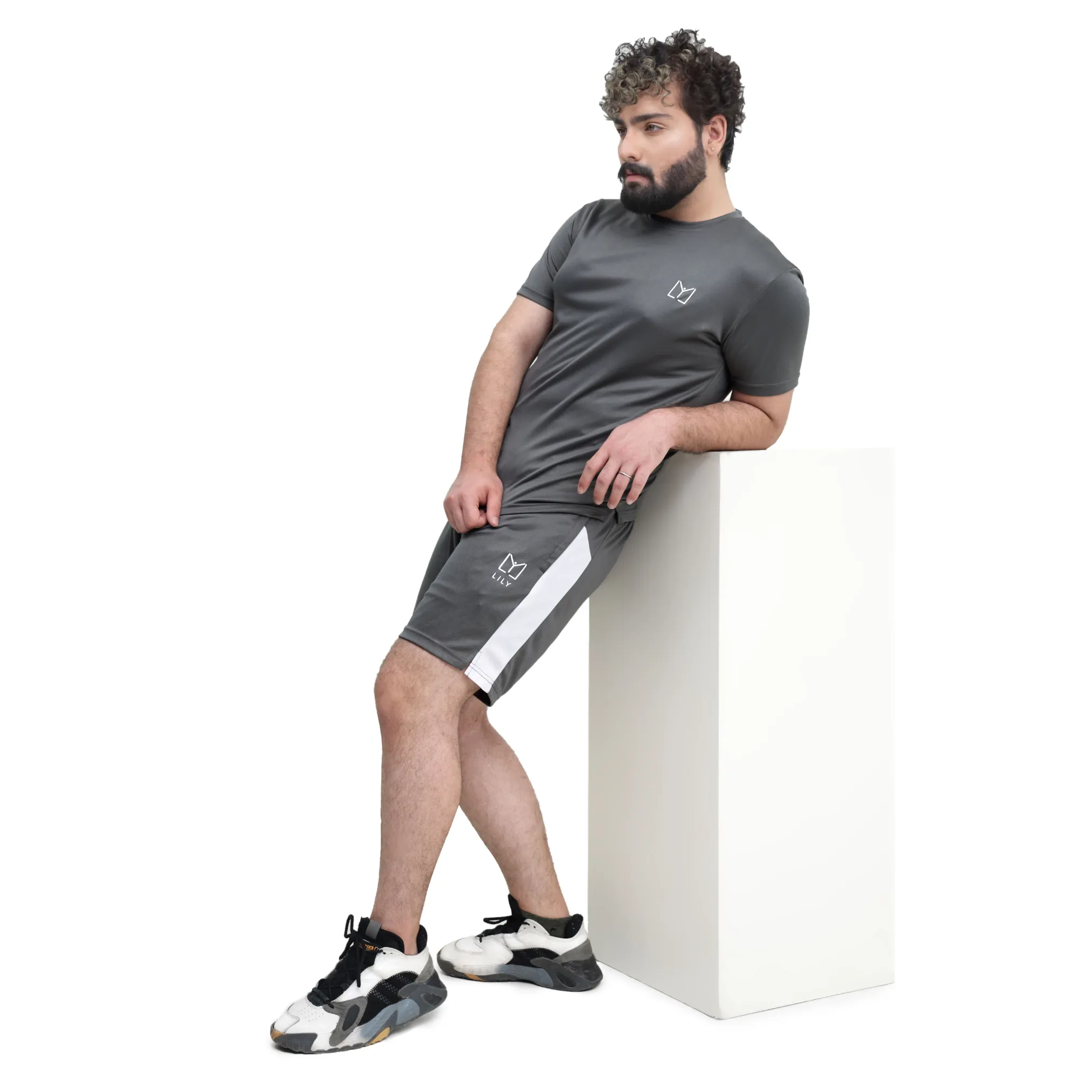 Charcol Gery Short Set
