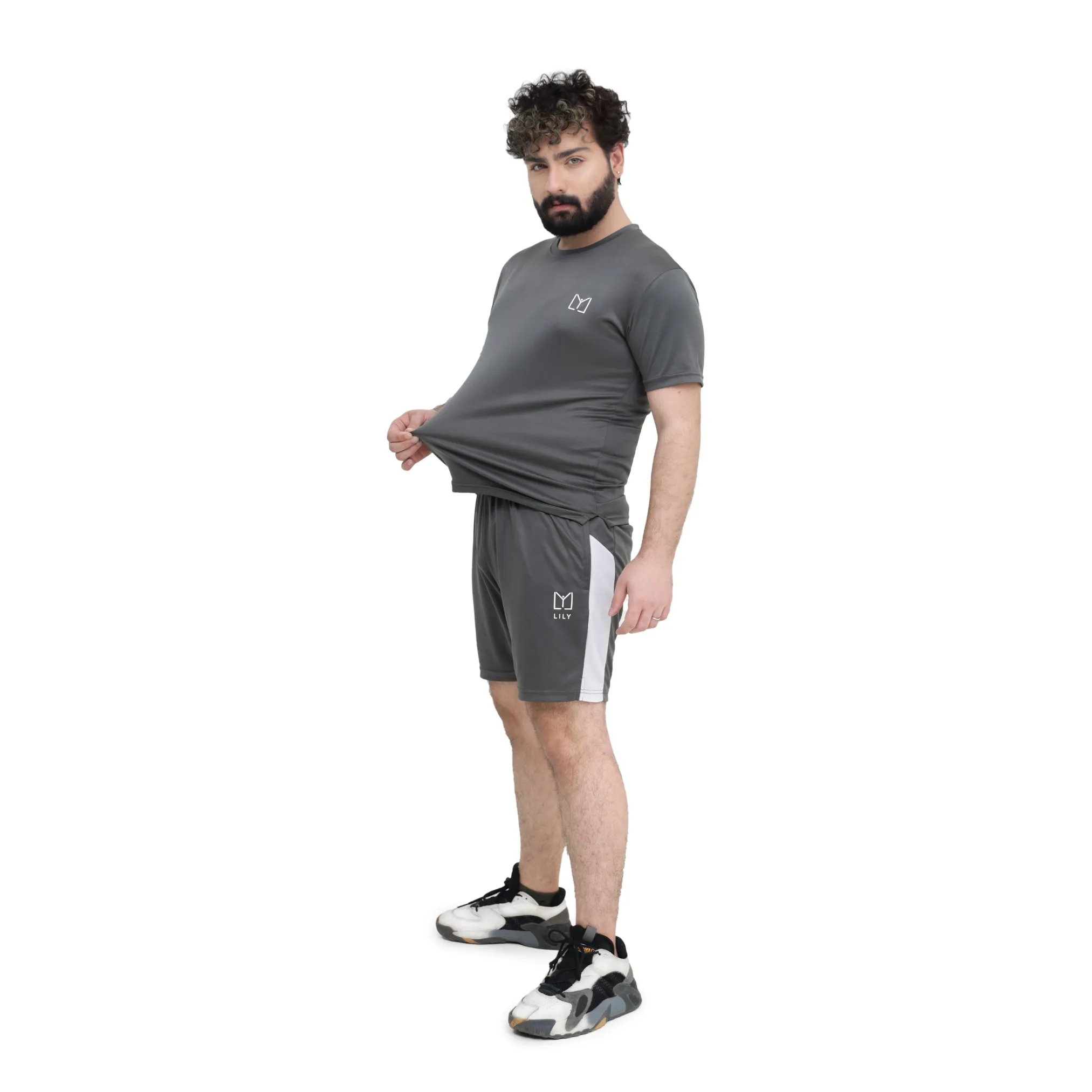 Charcol Gery Short Set