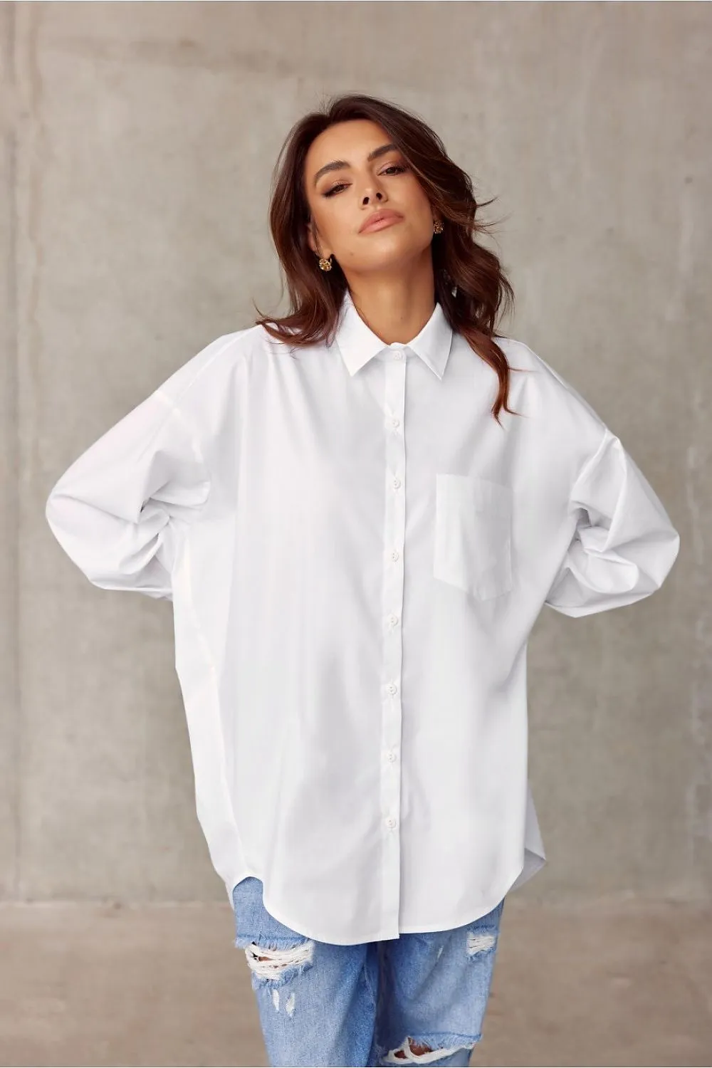 Chic Asymmetrical Oversized Shirt