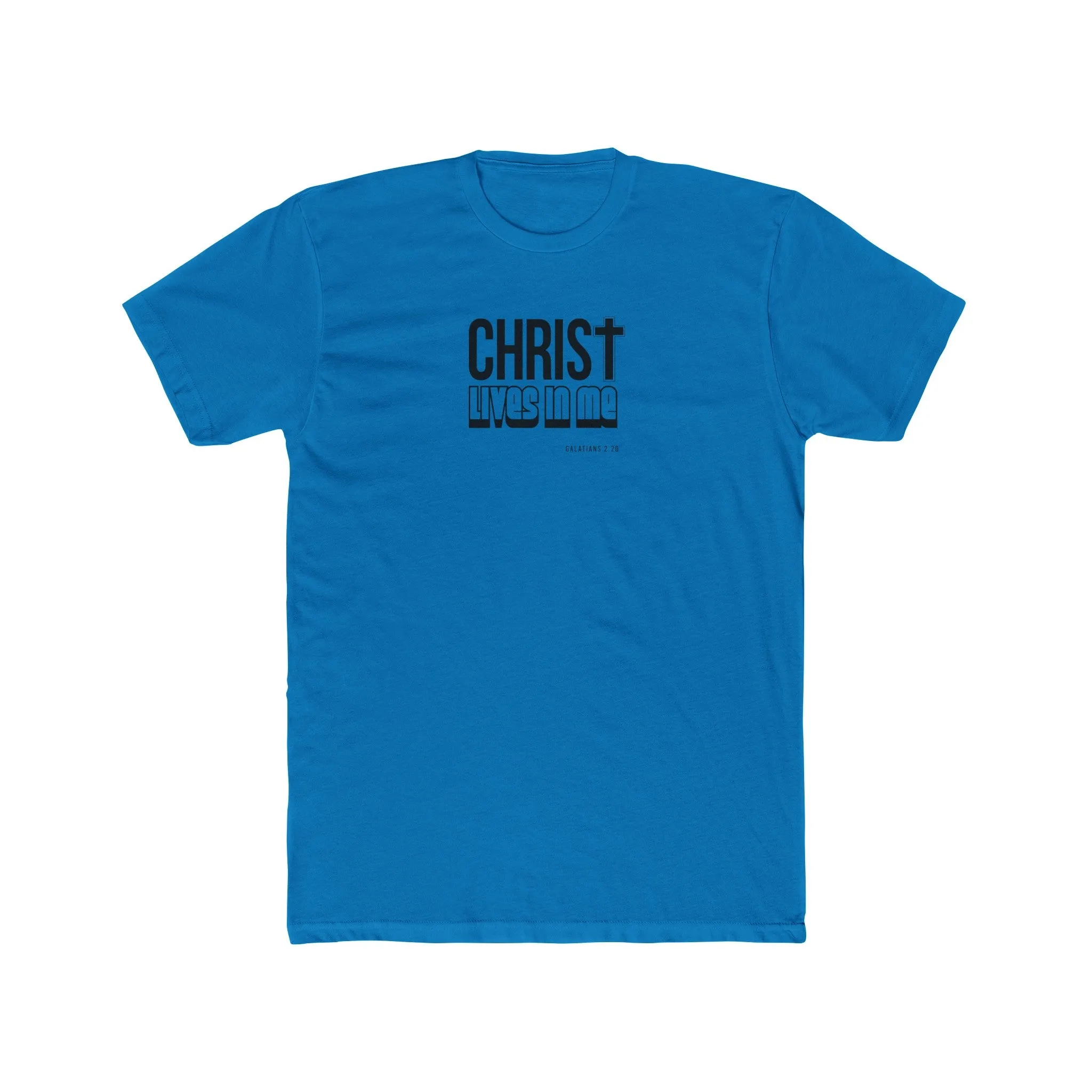Christ Lives in Me Men's Cotton Crew Tee