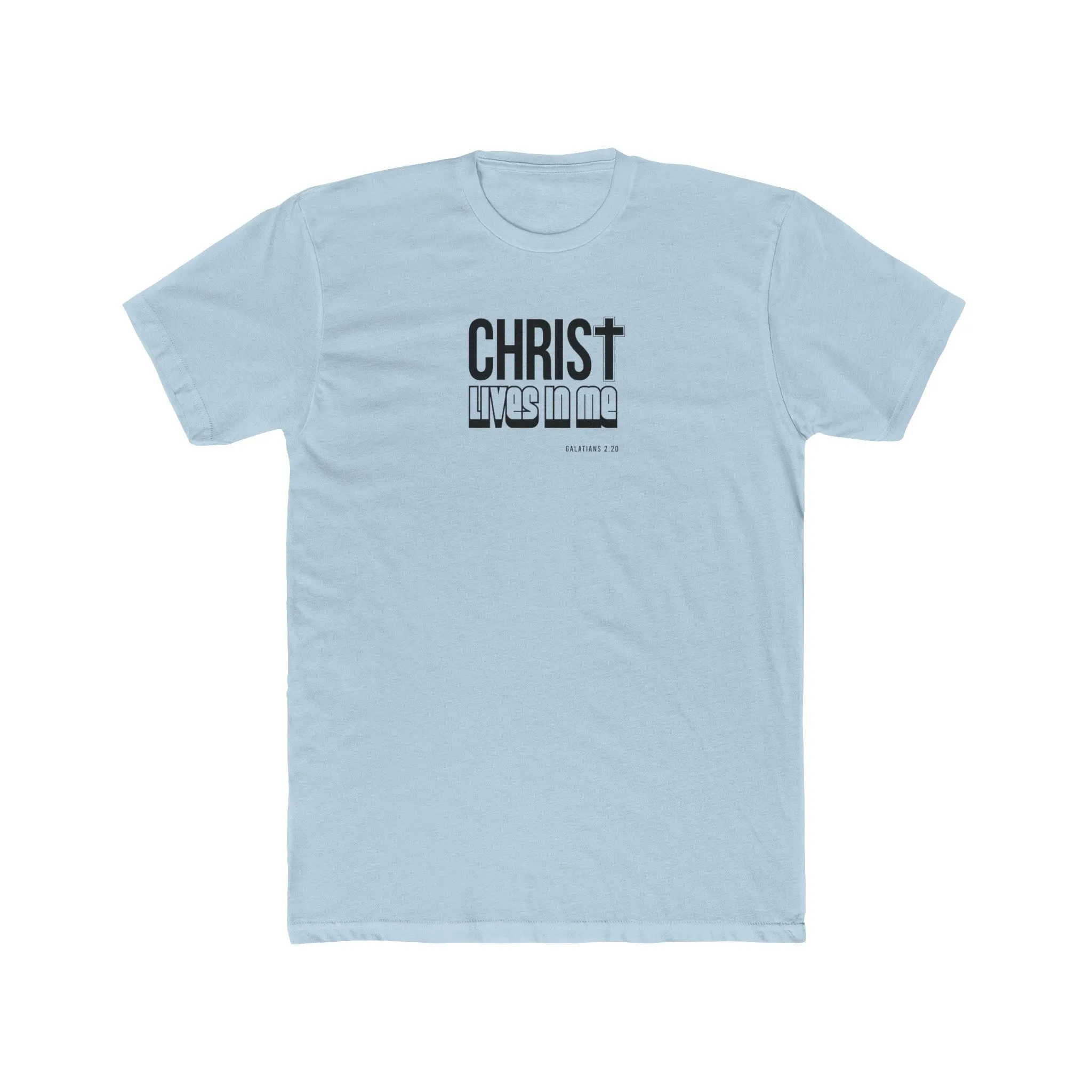 Christ Lives in Me Men's Cotton Crew Tee