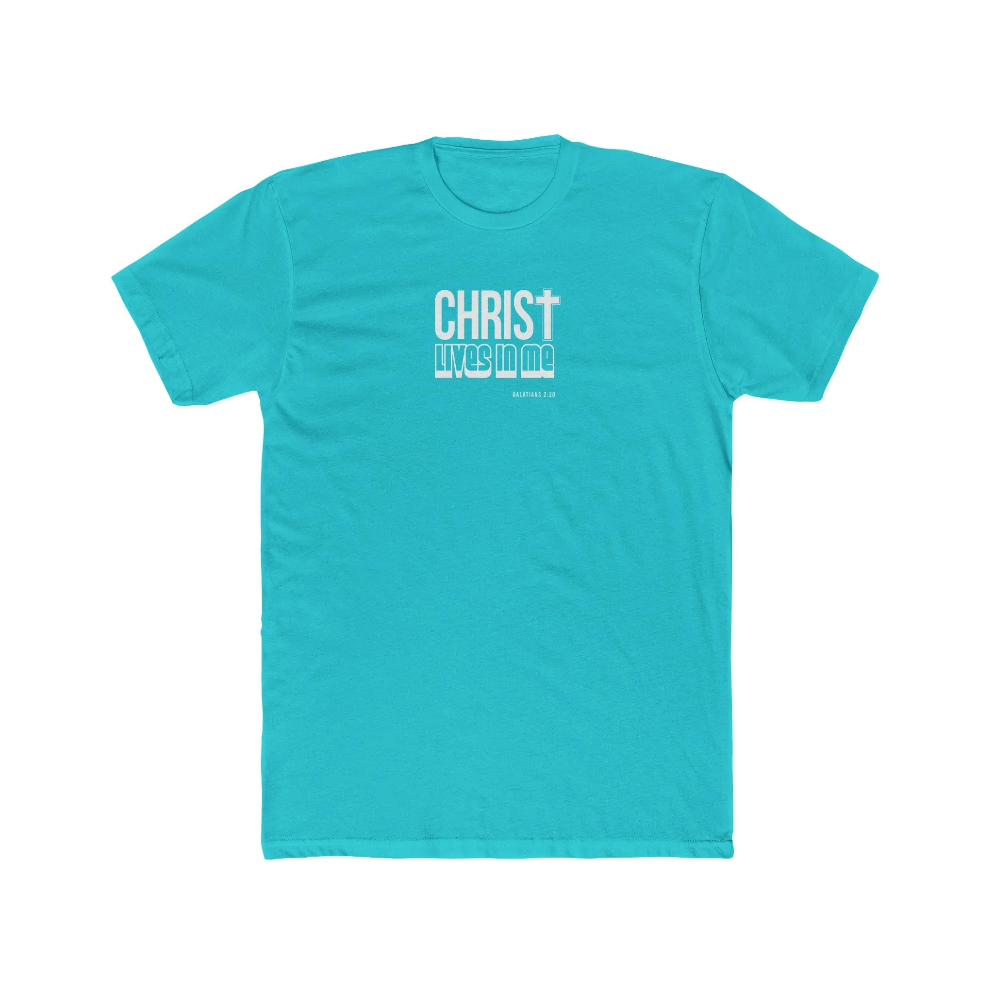 Christ Lives in Me Men's Cotton Crew Tee
