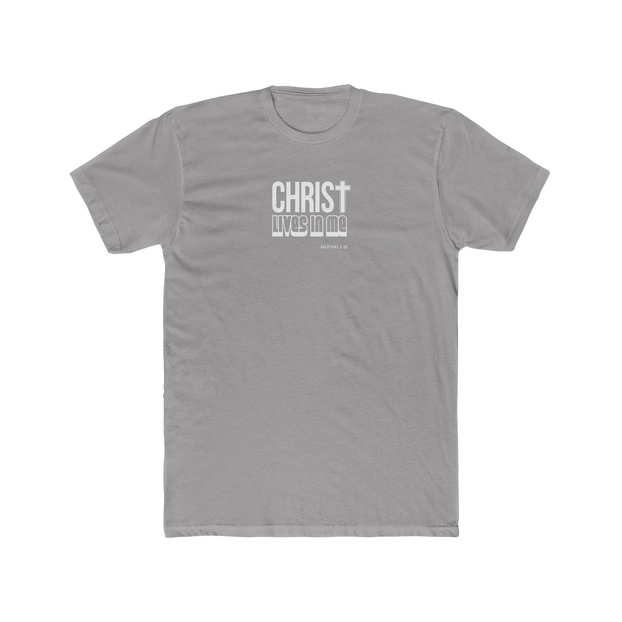 Christ Lives in Me Men's Cotton Crew Tee