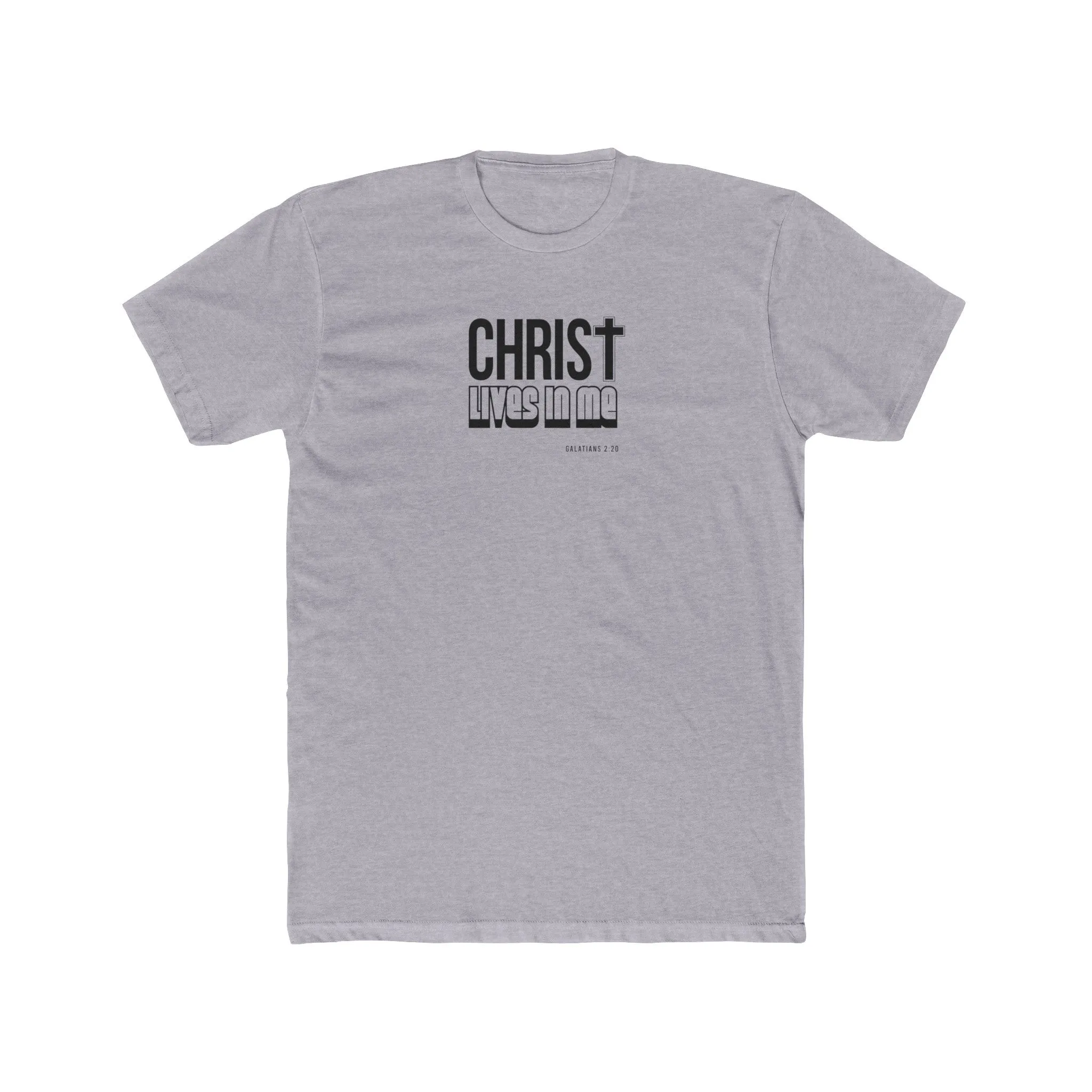Christ Lives in Me Men's Cotton Crew Tee