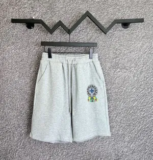 Chrome Hearts Grey Shorts With Cross Logo