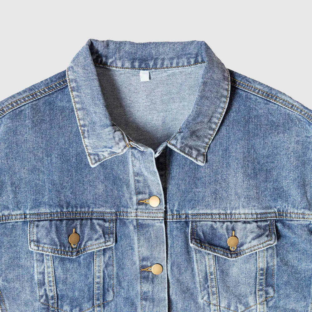 Classic Old Car is Cool DTG Denim Jacket for Men