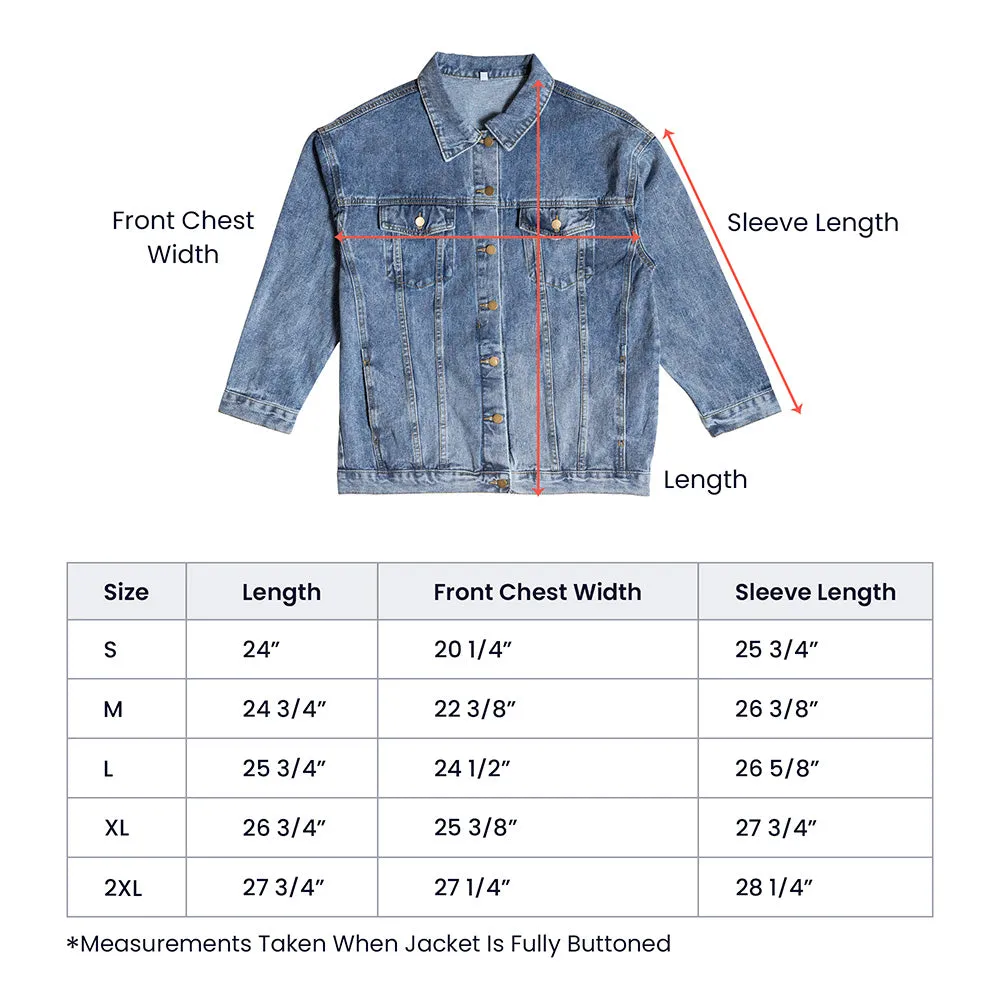 Classic Old Car is Cool DTG Denim Jacket for Men