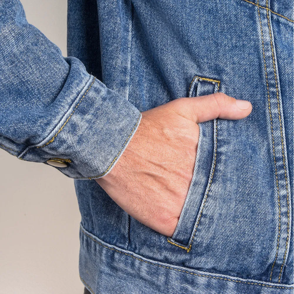 Classic Old Car is Cool DTG Denim Jacket for Men