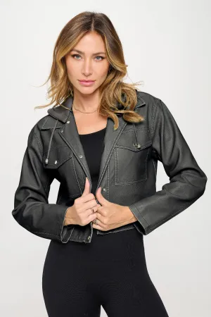 Coalition LA Rugged Cropped Hooded Jacket