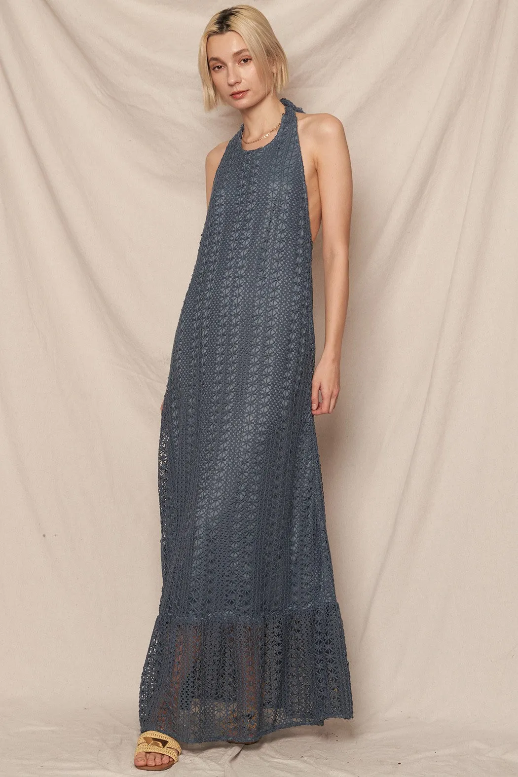 Coastal Crochet Maxi Dress