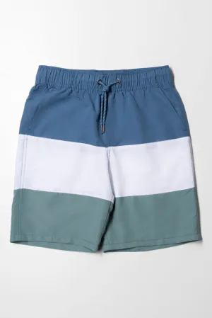 Colourblock Swim Short Blue