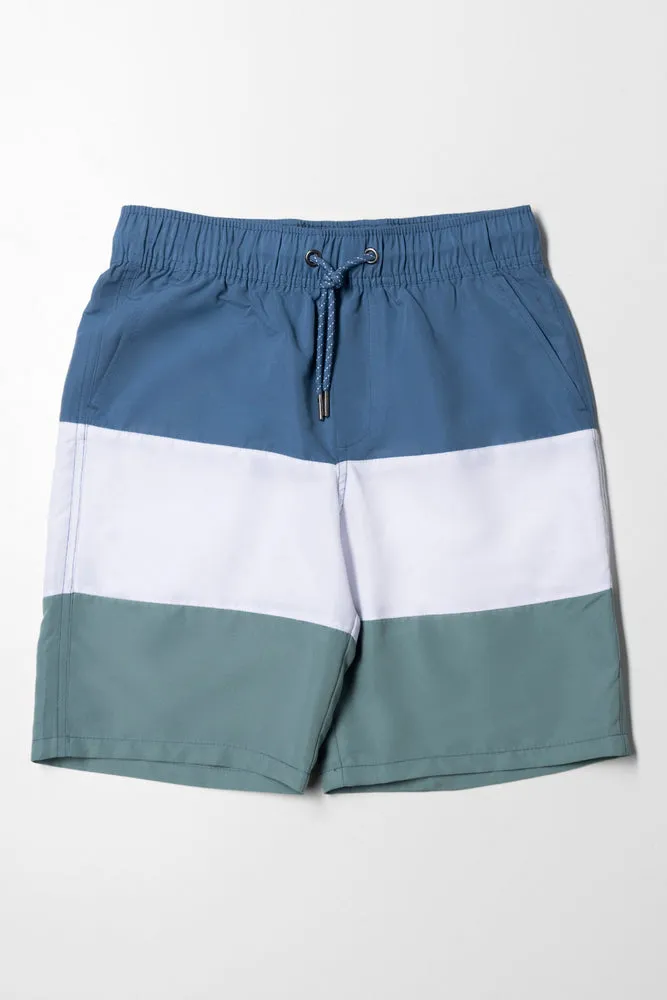 Colourblock Swim Short Blue