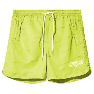 Comme Des Fuckdown Yellow Polyester Men Bermuda Short