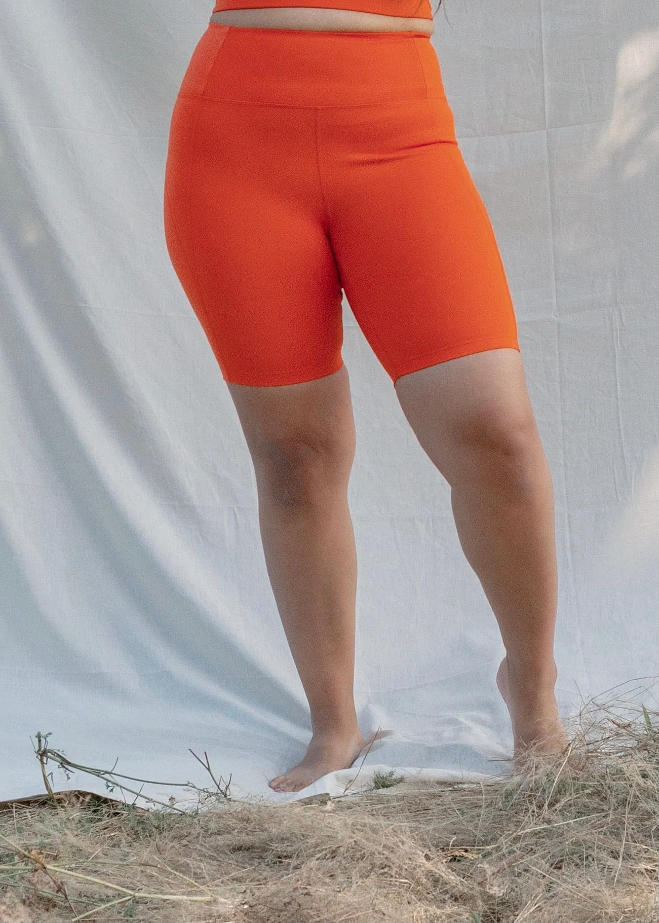 Compressive High-Rise Bike Shorts, Tart