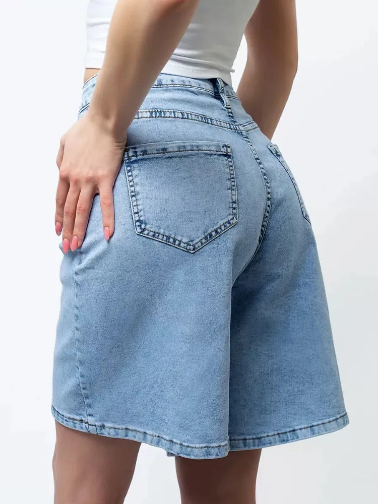 Cotton Vintage Denim Shorts