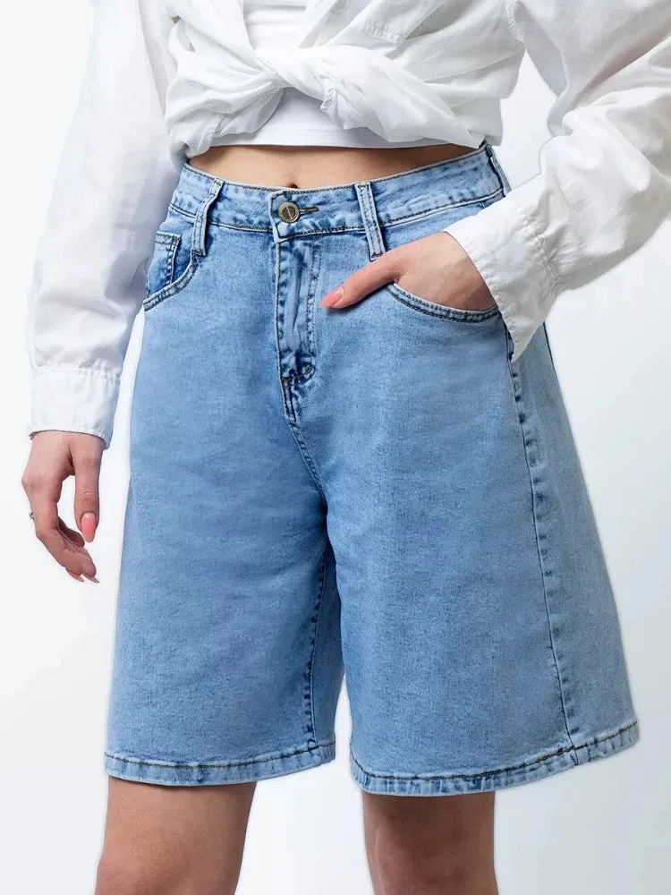 Cotton Vintage Denim Shorts