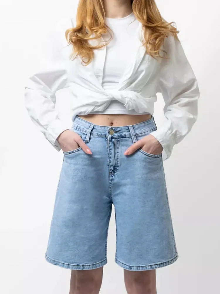 Cotton Vintage Denim Shorts