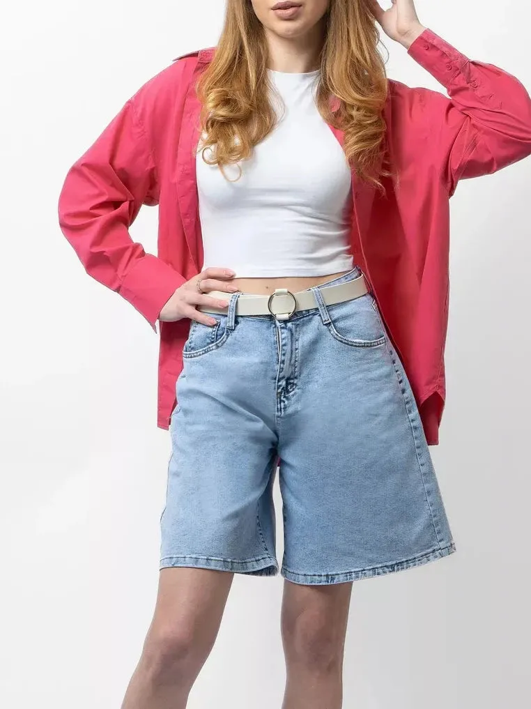 Cotton Vintage Denim Shorts