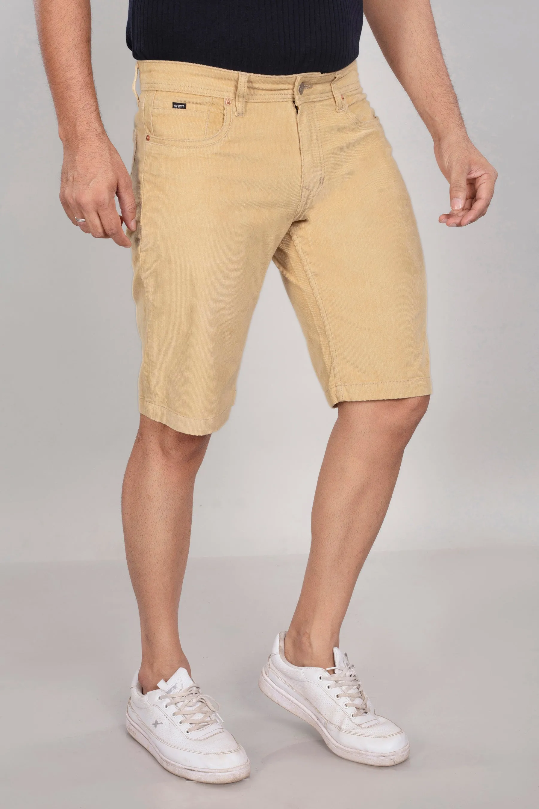 Cream Corduroy Shorts