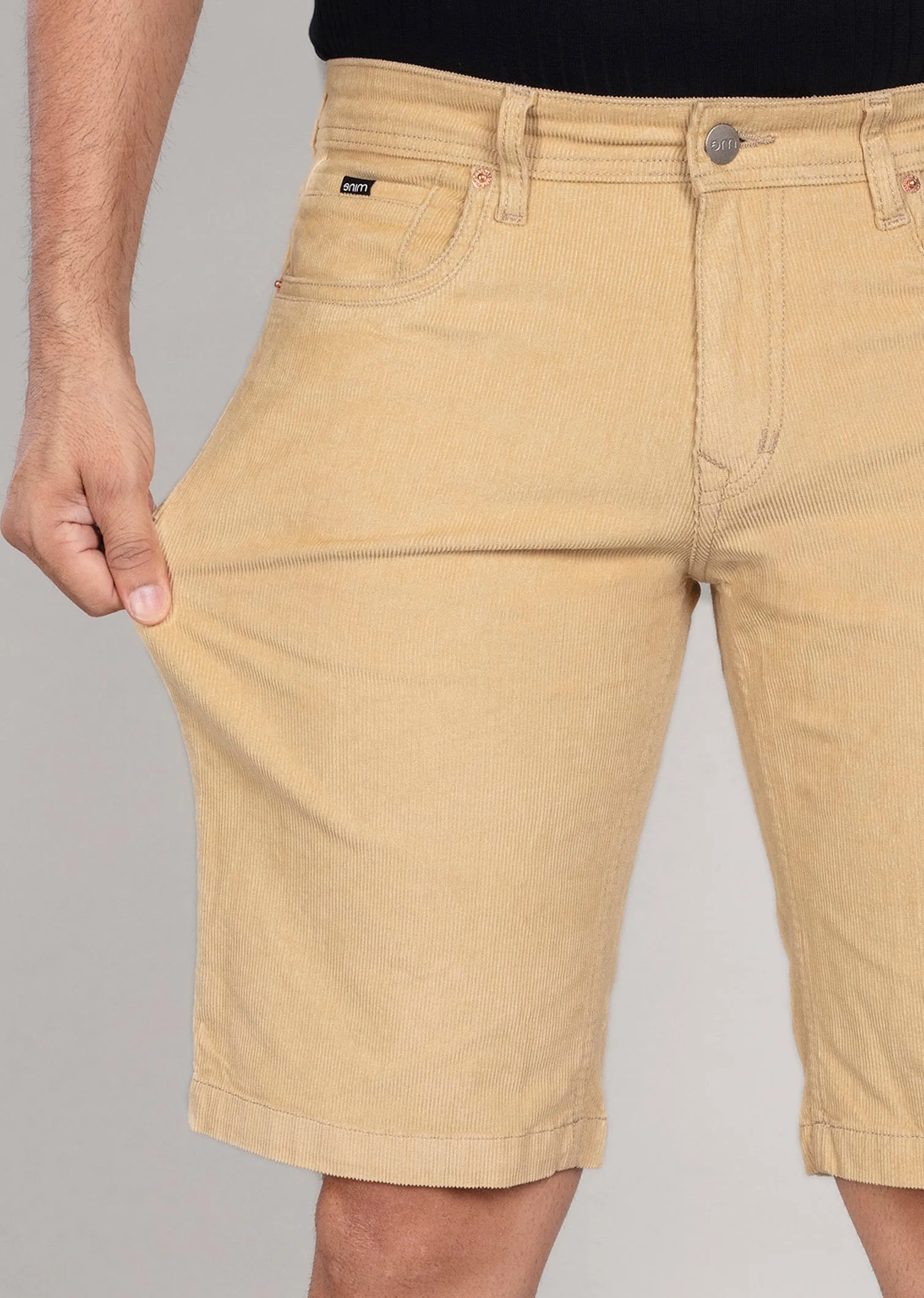 Cream Corduroy Shorts