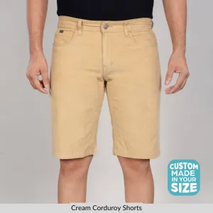 Cream Corduroy Shorts