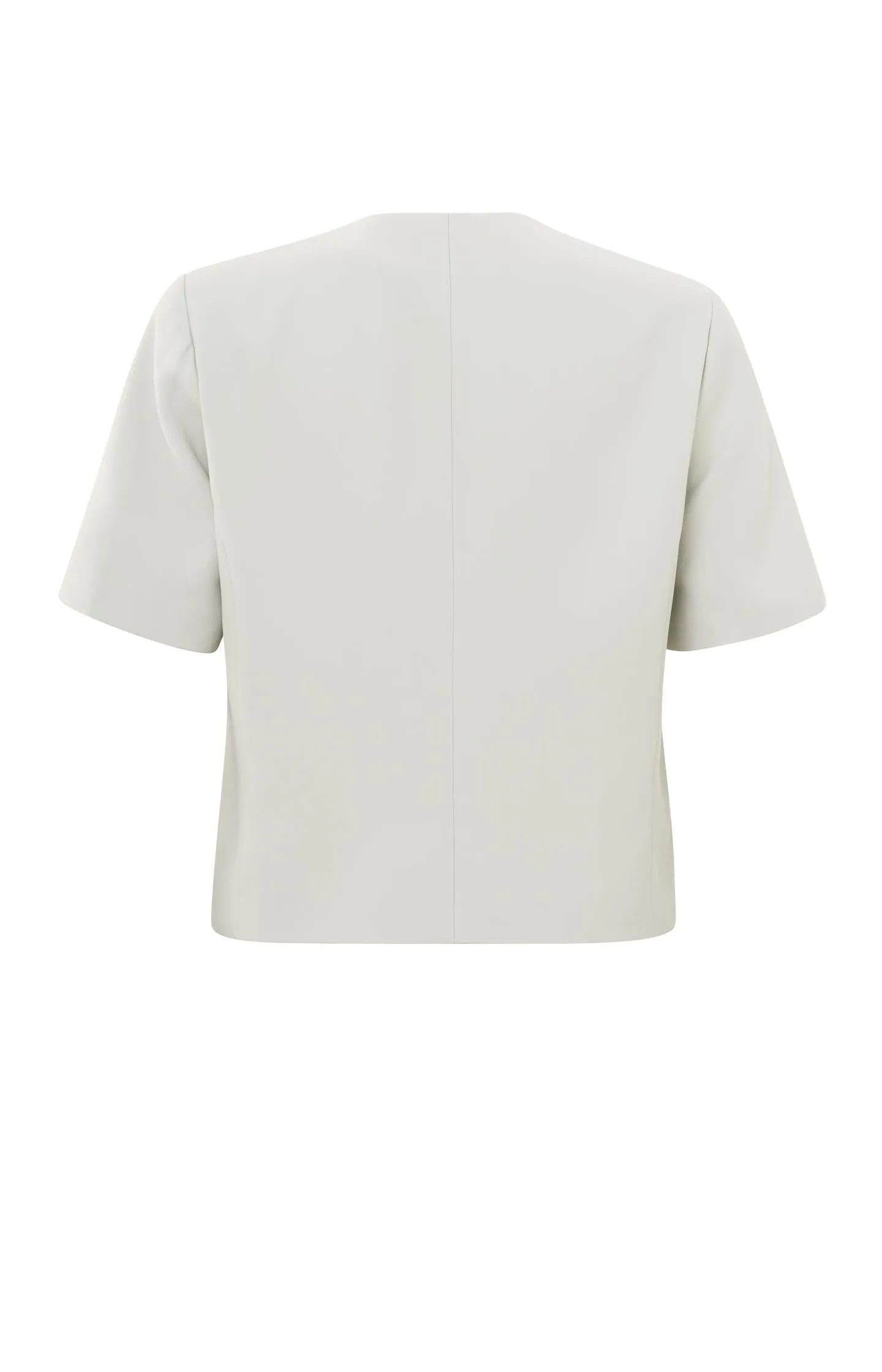 Cropped blazer with short sleeves and buttons