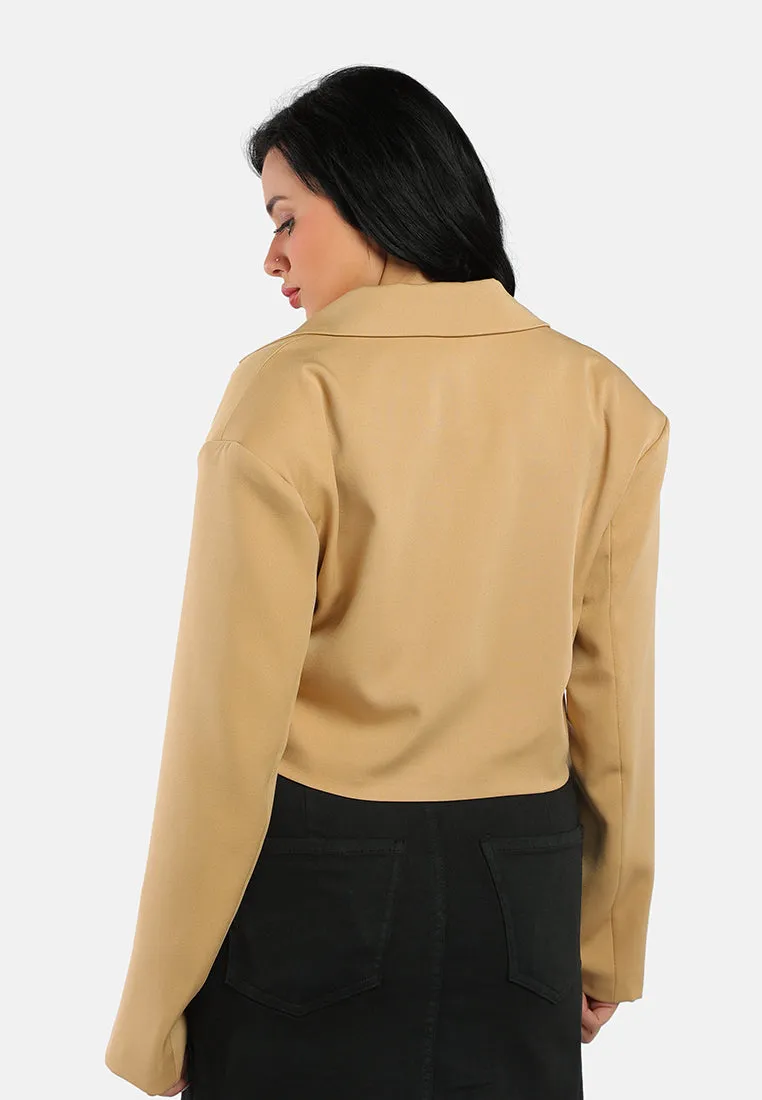 Cropped Half Oversized Blazer