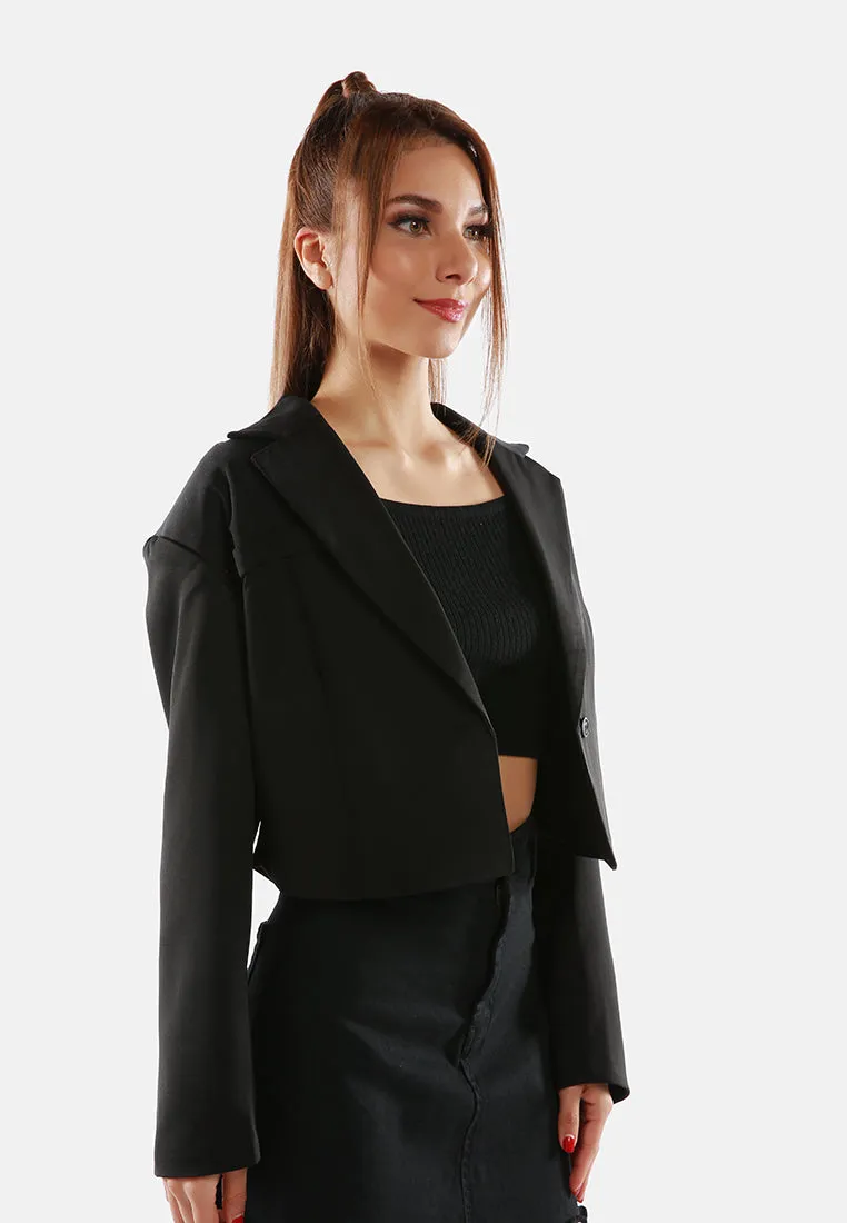 Cropped Half Oversized Blazer