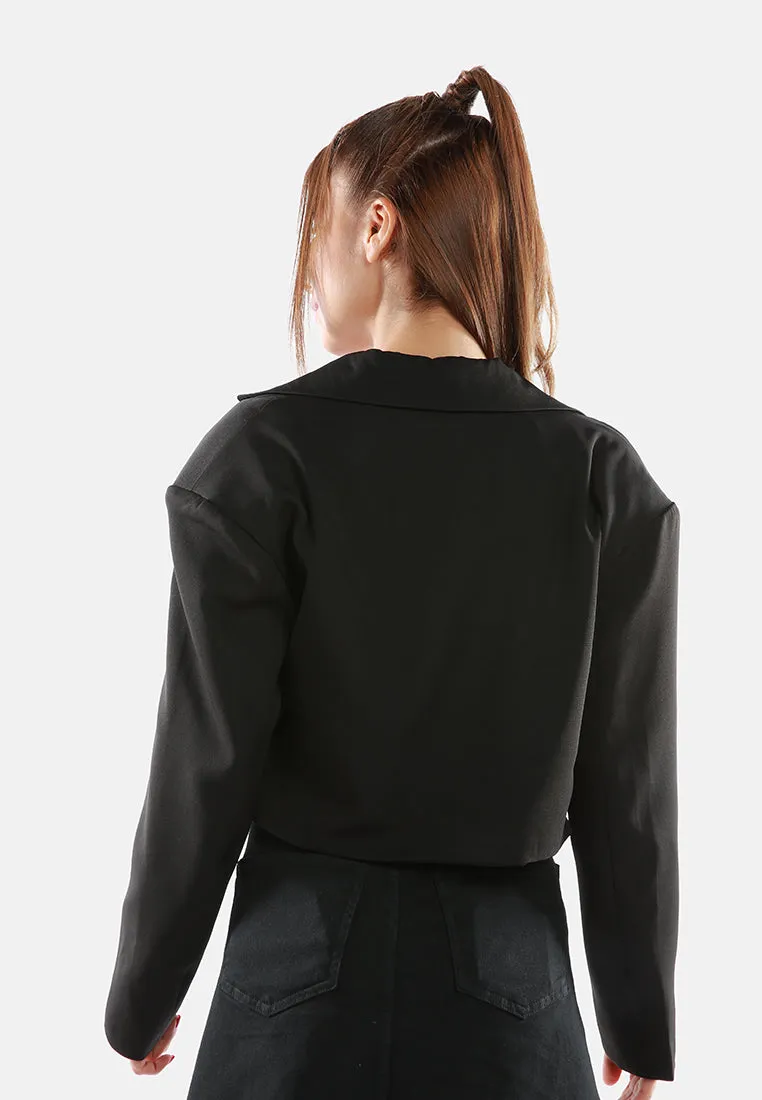 Cropped Half Oversized Blazer