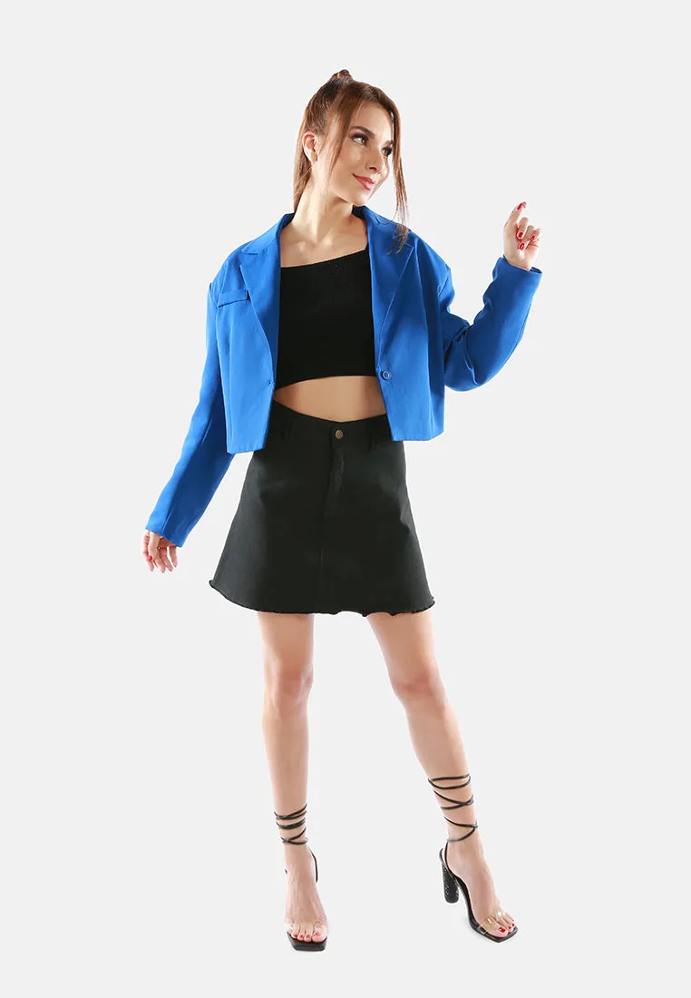 Cropped Half Oversized Blazer
