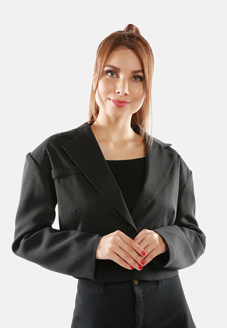 Cropped Half Oversized Blazer
