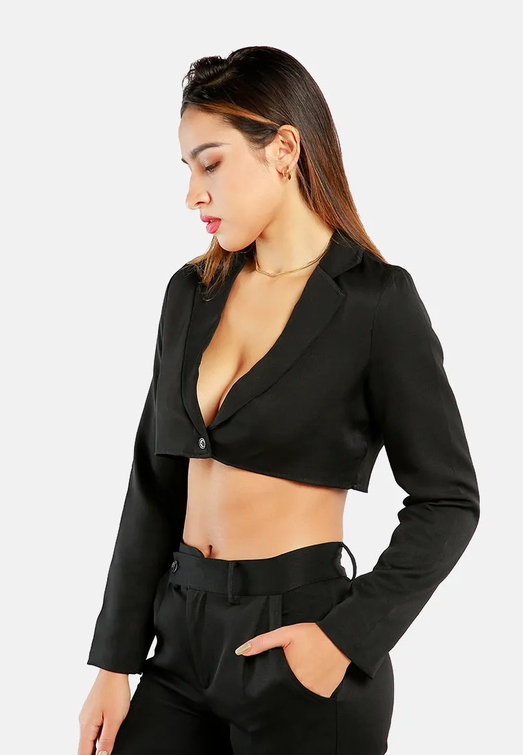 Cropped Tailored Blazer