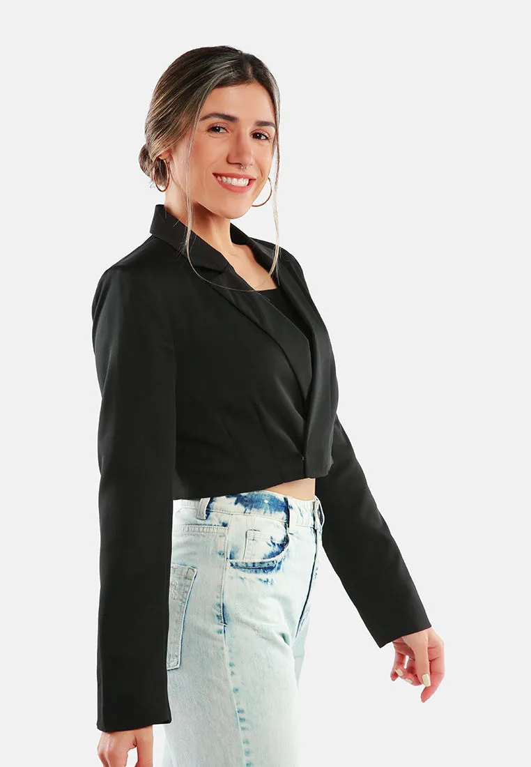 Cropped Tailored Blazer