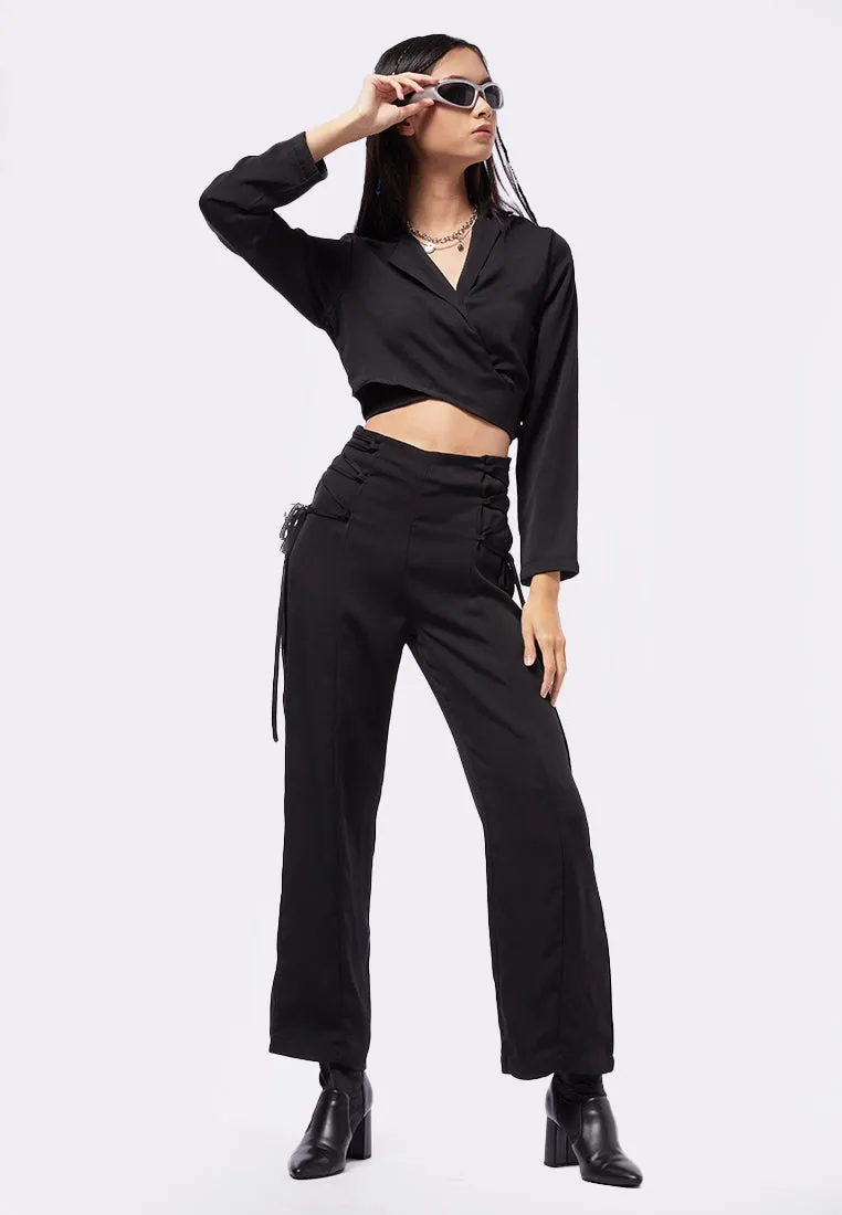 Cross Over Cropped Blazer