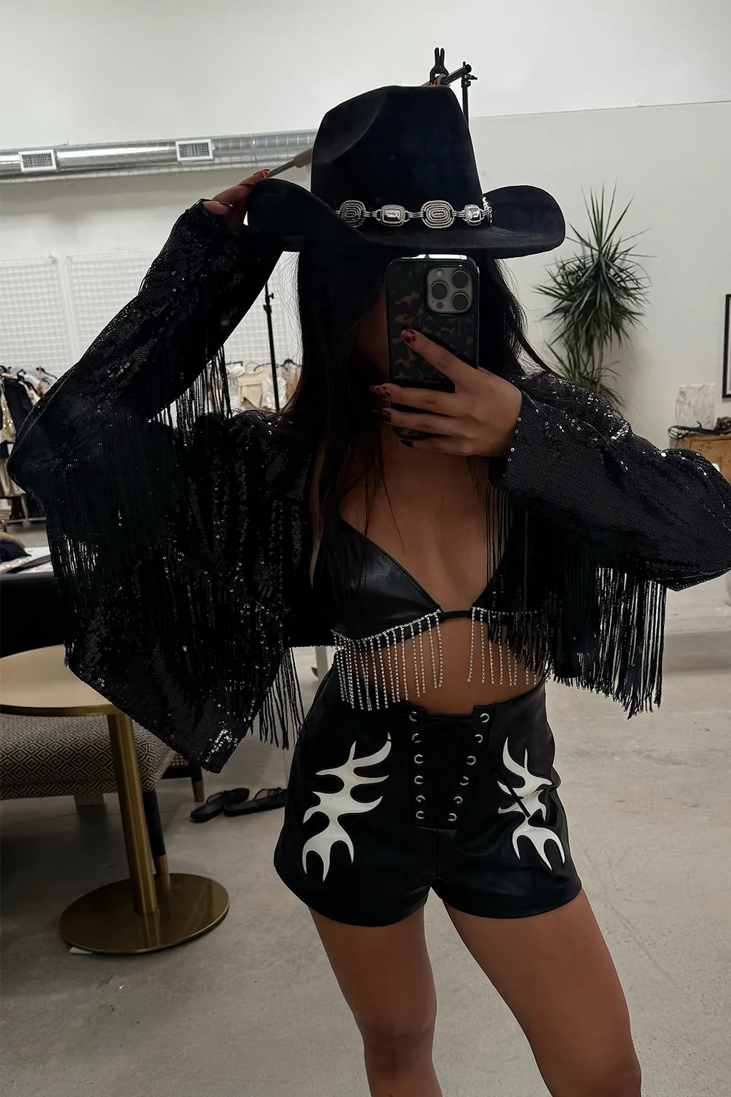 Danica Black Vegan Leather Shorts