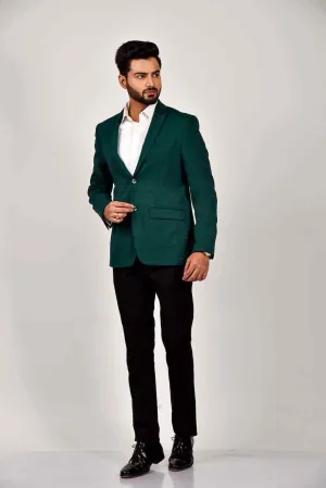 Dark Green Knitted Blazer