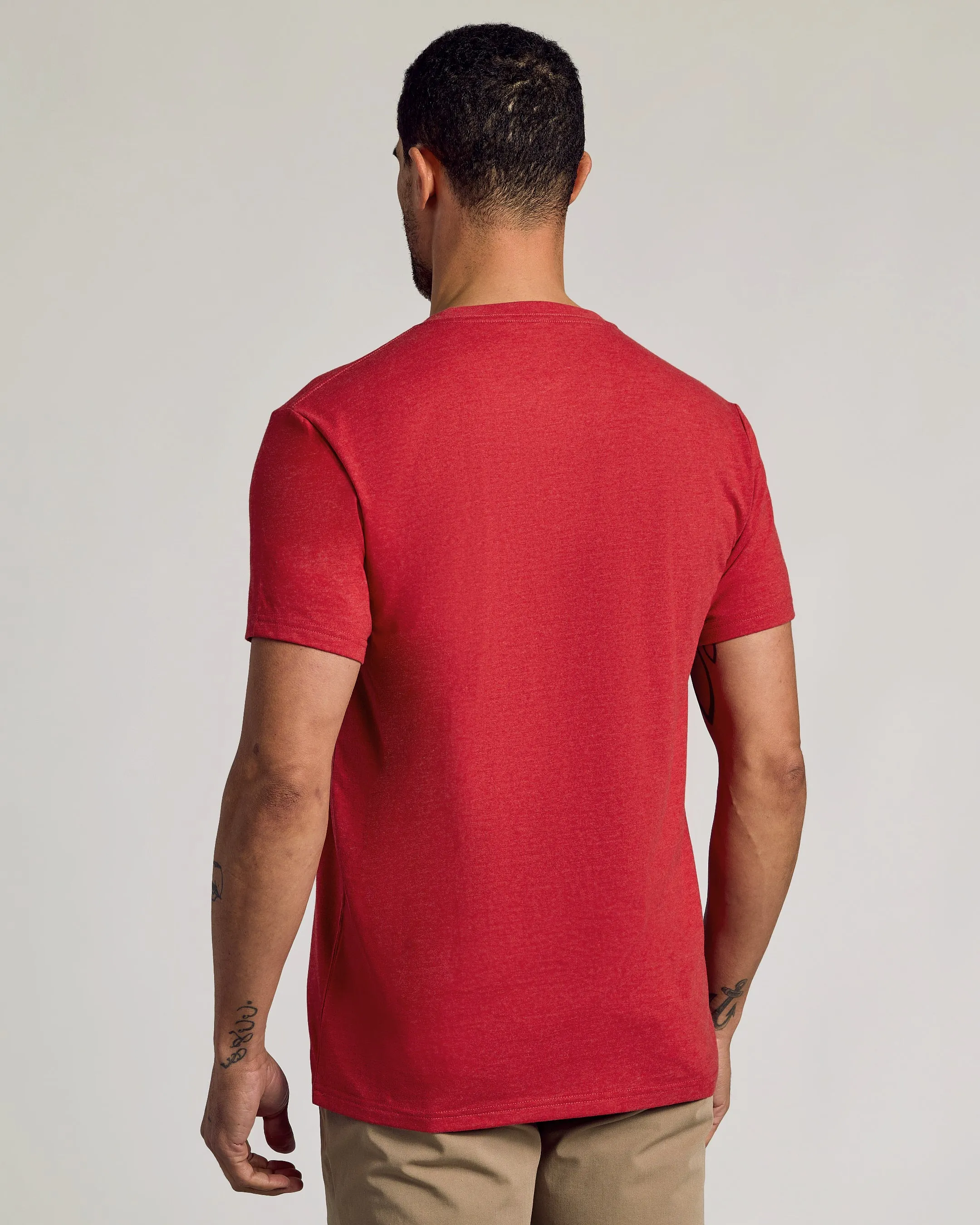 Dark Heather Lava V-Neck Tee